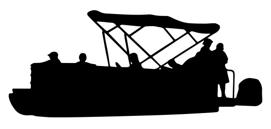 Silhouette Pontoon Boat Clipart - pic-county